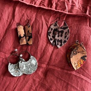 Set of Four Stylish Earrings